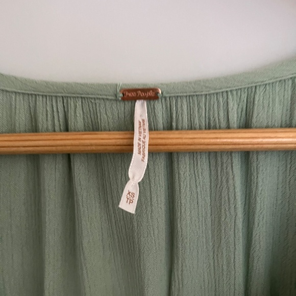 Free People Sweet Darlin Maci Dress Size Small Green Sage - Picture 4 of 6